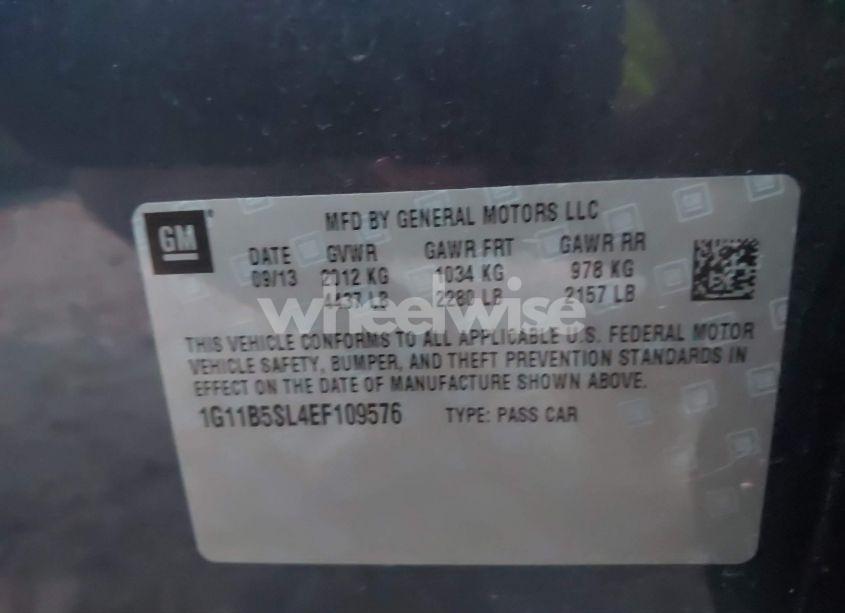 Photo 9 of 2014 Chevrolet Malibu 1LS (VIN 1G11B5SL4EF109576)