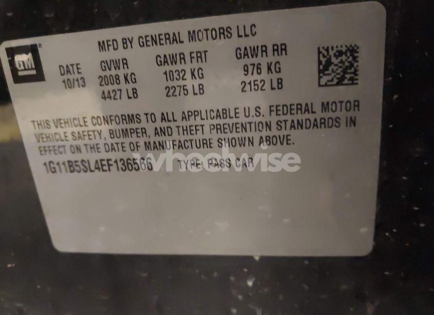 Photo 9 of 2014 Chevrolet Malibu 1LS (VIN 1G11B5SL4EF136566)