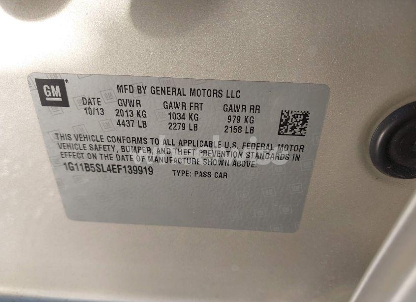 Photo 9 of 2014 Chevrolet Malibu 1LS (VIN 1G11B5SL4EF139919)