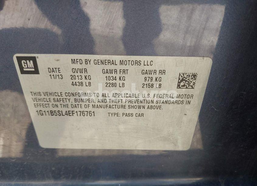 Photo 9 of 2014 Chevrolet Malibu 1LS (VIN 1G11B5SL4EF176761)