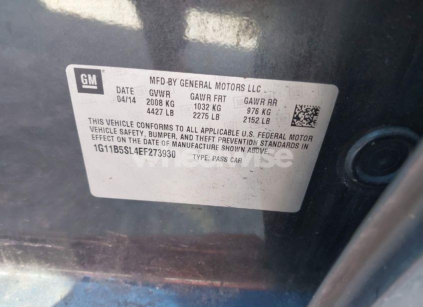 Photo 9 of 2014 Chevrolet Malibu 1LS (VIN 1G11B5SL4EF273930)