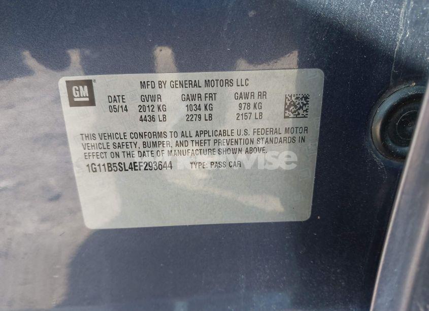 Photo 9 of 2014 Chevrolet Malibu 1LS (VIN 1G11B5SL4EF293644)