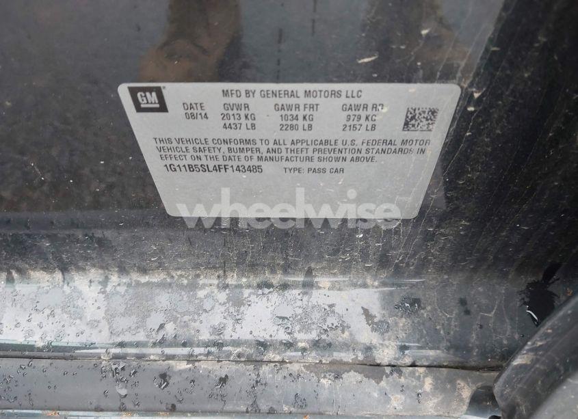 Photo 9 of 2015 Chevrolet Malibu LS (VIN 1G11B5SL4FF143485)