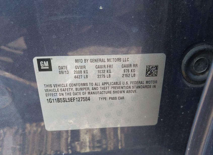 Photo 9 of 2014 Chevrolet Malibu 1LS (VIN 1G11B5SL5EF127584)