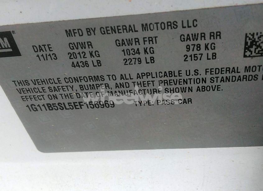 Photo 9 of 2014 Chevrolet Malibu 1LS (VIN 1G11B5SL5EF156969)