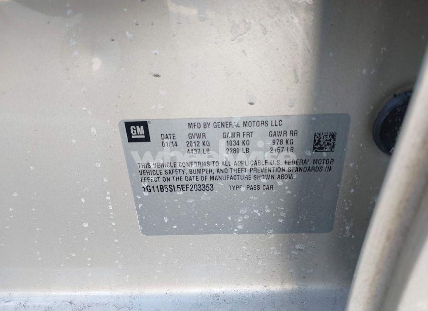 Photo 9 of 2014 Chevrolet Malibu 1LS (VIN 1G11B5SL5EF203353)