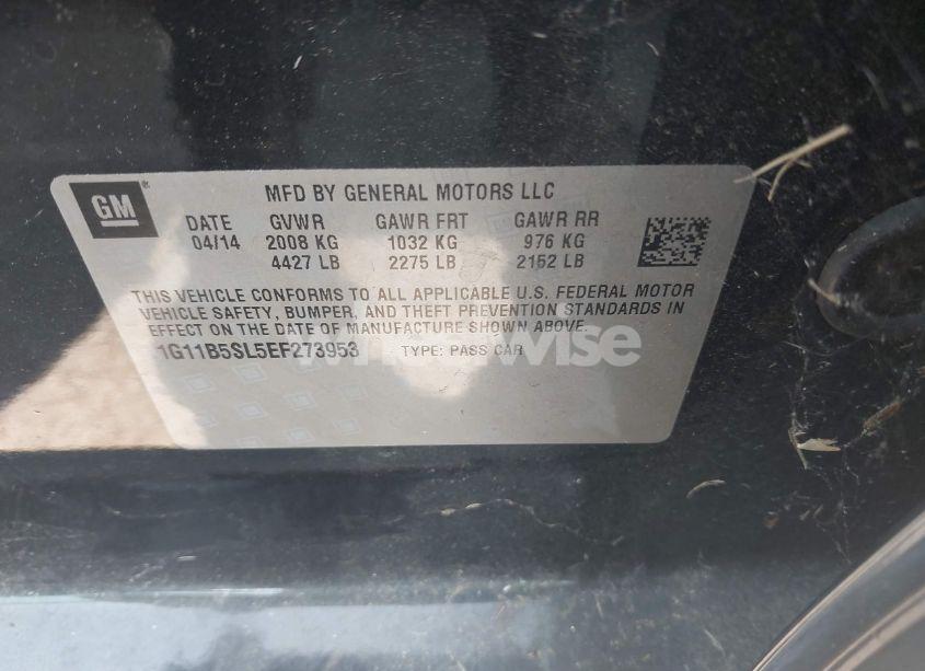 Photo 9 of 2014 Chevrolet Malibu 1LS (VIN 1G11B5SL5EF273953)