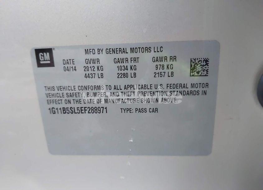 Photo 9 of 2014 Chevrolet Malibu 1LS (VIN 1G11B5SL5EF288971)
