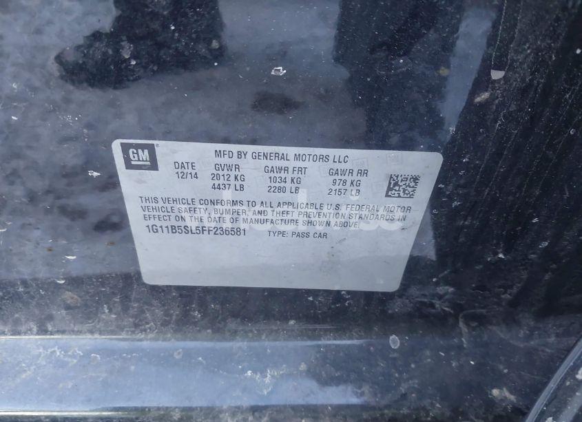 Photo 9 of 2015 Chevrolet Malibu LS (VIN 1G11B5SL5FF236581)