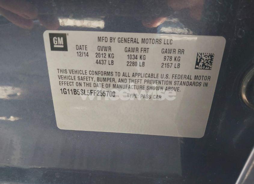 Photo 9 of 2015 Chevrolet Malibu LS (VIN 1G11B5SL5FF255700)