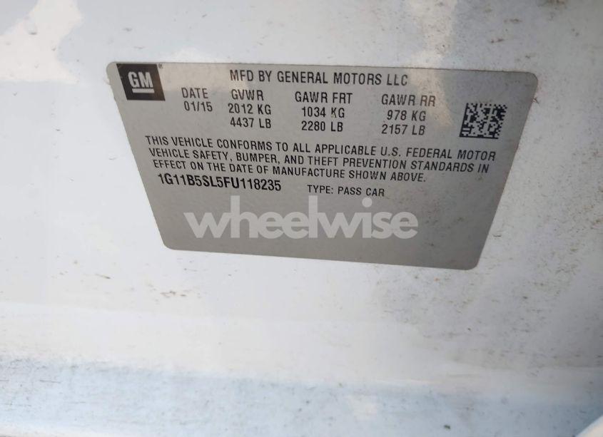 Photo 9 of 2015 Chevrolet Malibu LS (VIN 1G11B5SL5FU118235)