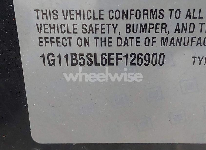 Photo 9 of 2014 Chevrolet Malibu 1LS (VIN 1G11B5SL6EF126900)