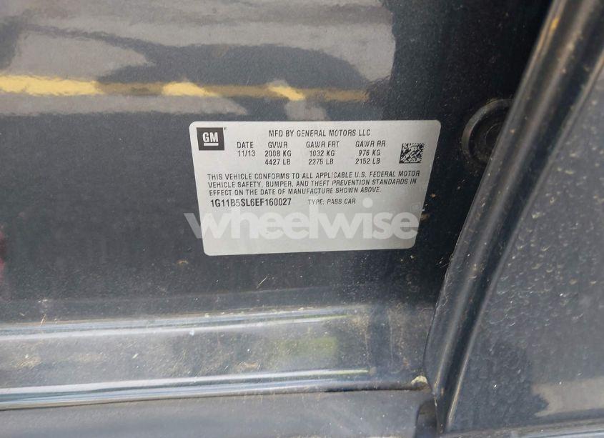 Photo 9 of 2014 Chevrolet Malibu 1LS (VIN 1G11B5SL6EF160027)