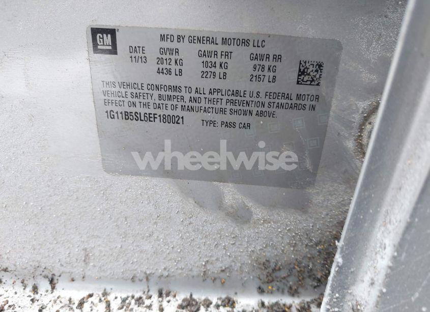 Photo 9 of 2014 Chevrolet Malibu 1LS (VIN 1G11B5SL6EF180021)