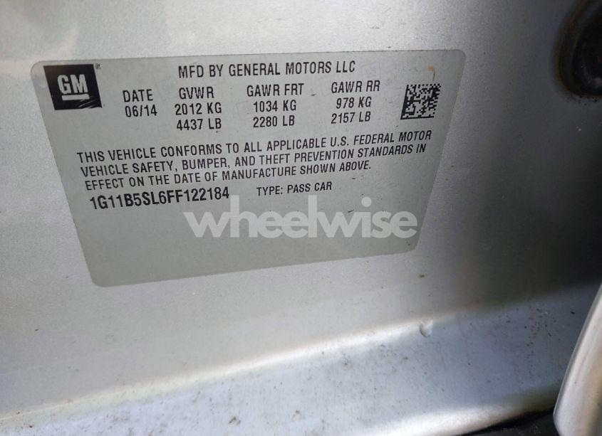 Photo 9 of 2015 Chevrolet Malibu LS (VIN 1G11B5SL6FF122184)