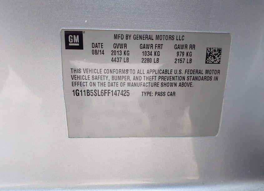 Photo 9 of 2015 Chevrolet Malibu LS (VIN 1G11B5SL6FF147425)