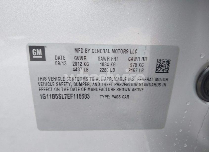 Photo 9 of 2014 Chevrolet Malibu 1LS (VIN 1G11B5SL7EF116683)