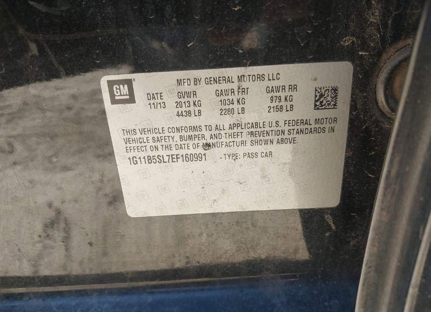 Photo 9 of 2014 Chevrolet Malibu 1LS (VIN 1G11B5SL7EF160991)