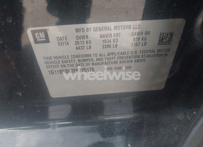 Photo 9 of 2014 Chevrolet Malibu 1LS (VIN 1G11B5SL7EF225175)