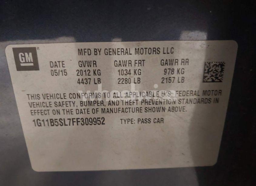 Photo 9 of 2015 Chevrolet Malibu LS (VIN 1G11B5SL7FF309952)