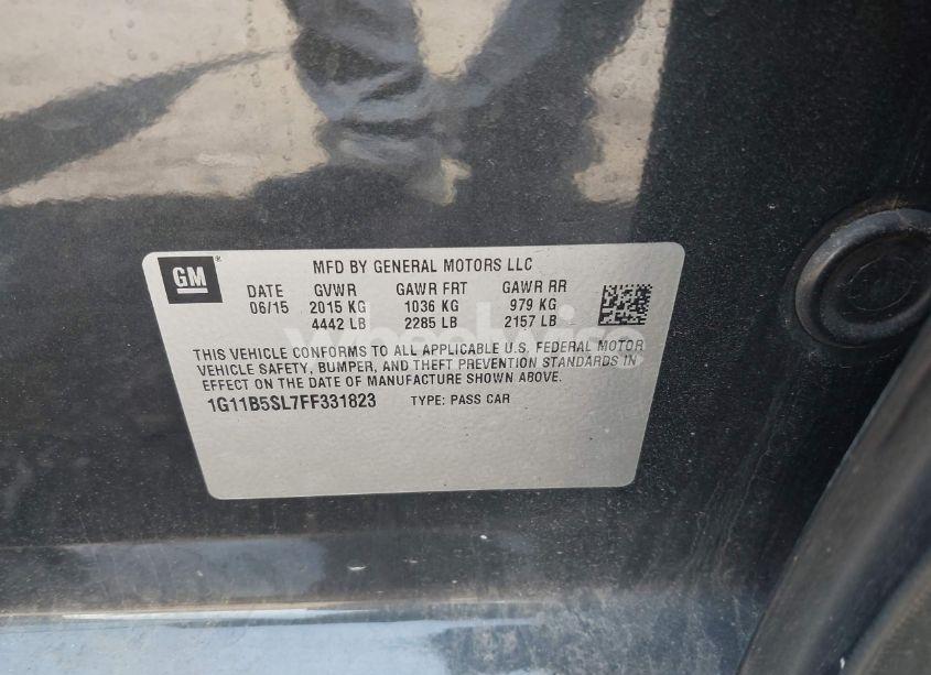 Photo 9 of 2015 Chevrolet Malibu LS (VIN 1G11B5SL7FF331823)