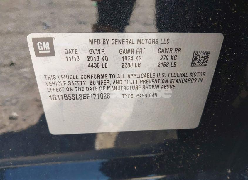 Photo 9 of 2014 Chevrolet Malibu 1LS (VIN 1G11B5SL8EF171028)