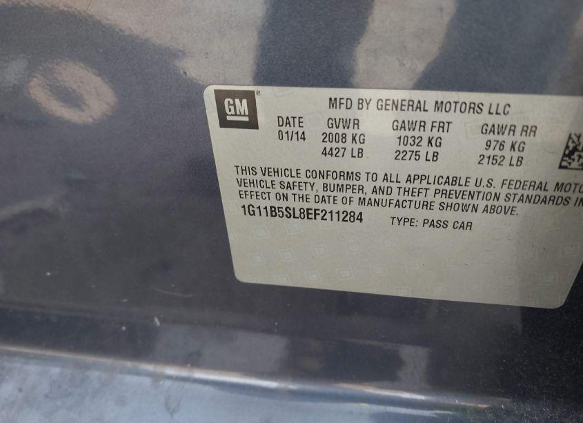 Photo 9 of 2014 Chevrolet Malibu 1LS (VIN 1G11B5SL8EF211284)