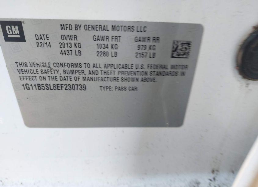 Photo 9 of 2014 Chevrolet Malibu 1LS (VIN 1G11B5SL8EF230739)
