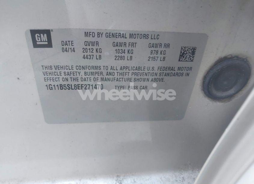Photo 9 of 2014 Chevrolet Malibu 1LS (VIN 1G11B5SL8EF271470)