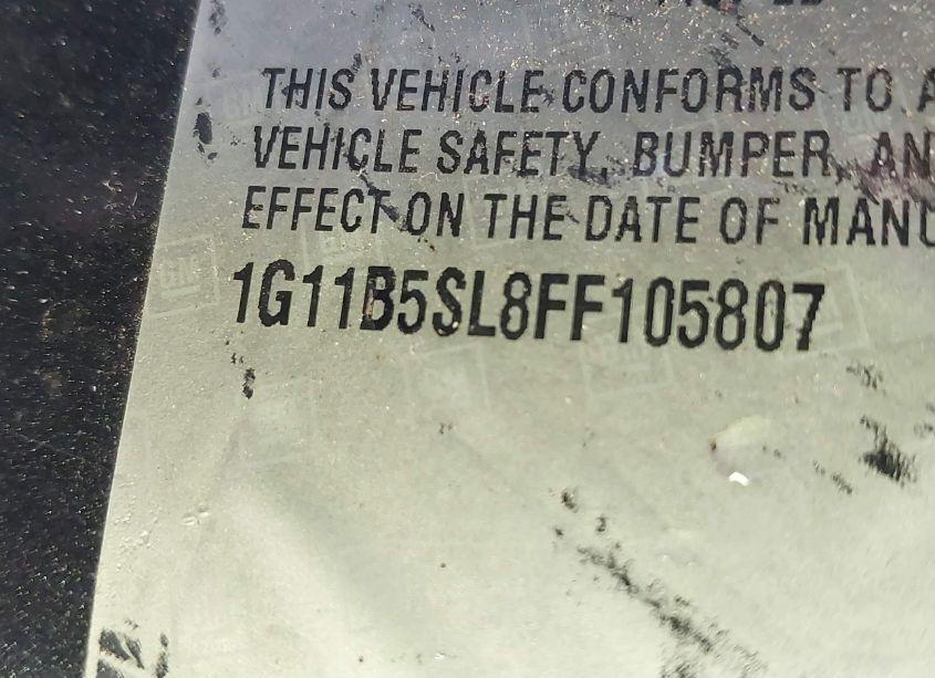 Photo 9 of 2015 Chevrolet Malibu LS (VIN 1G11B5SL8FF105807)