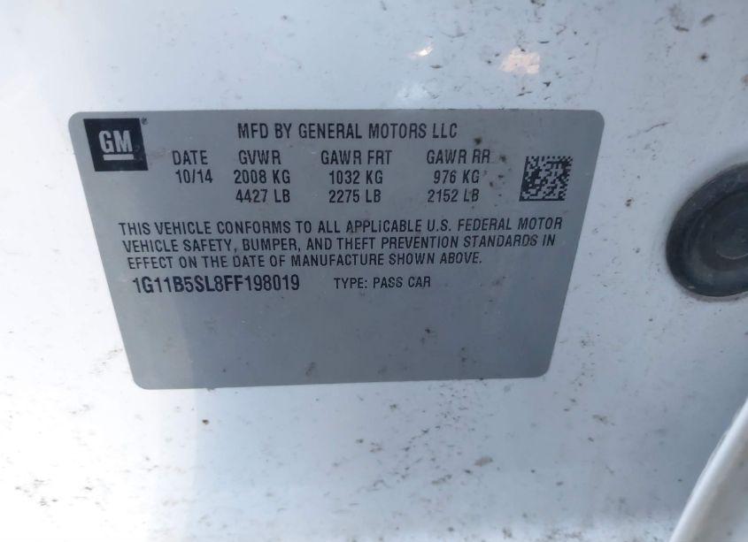 Photo 9 of 2015 Chevrolet Malibu LS (VIN 1G11B5SL8FF198019)
