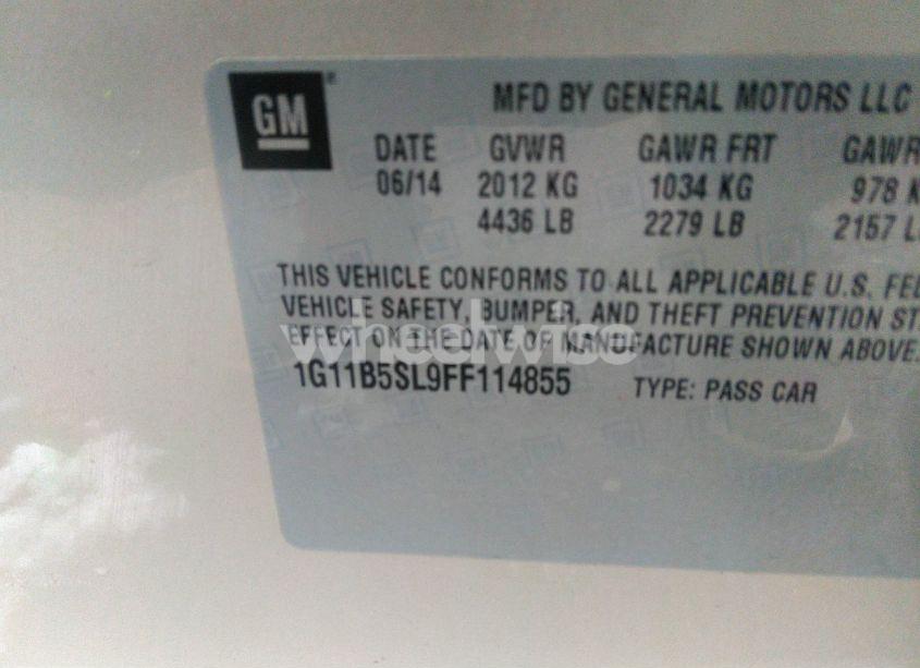 Photo 9 of 2015 Chevrolet Malibu LS (VIN 1G11B5SL9FF114855)