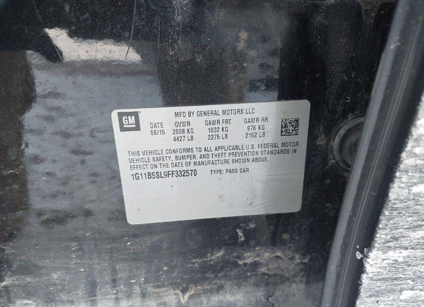 Photo 9 of 2015 Chevrolet Malibu LS (VIN 1G11B5SL9FF332570)