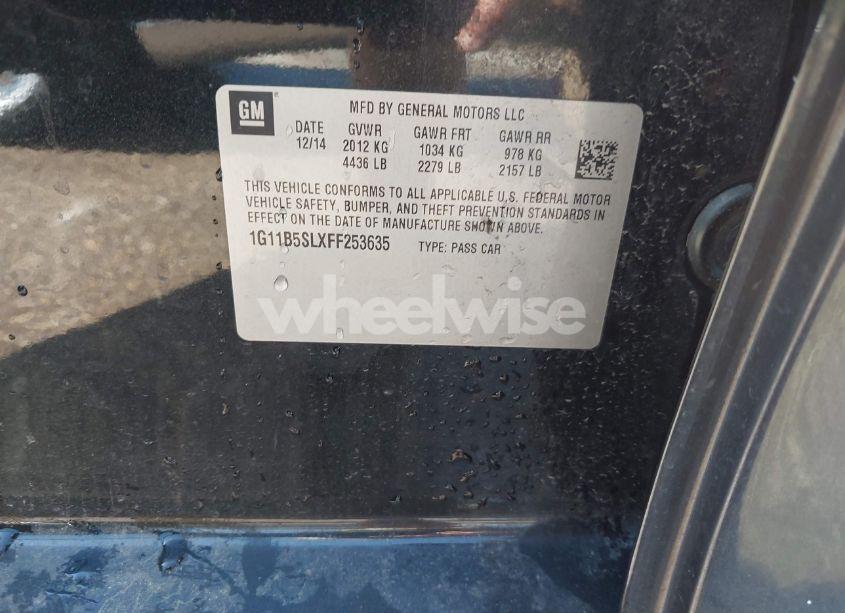 Photo 9 of 2015 Chevrolet Malibu LS (VIN 1G11B5SLXFF253635)