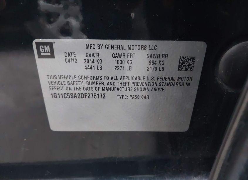Photo 9 of 2013 Chevrolet Malibu 1LT (VIN 1G11C5SA0DF276172)