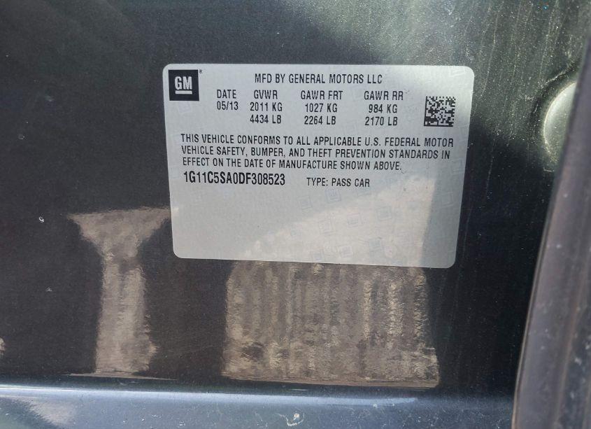 Photo 9 of 2013 Chevrolet Malibu 1LT (VIN 1G11C5SA0DF308523)