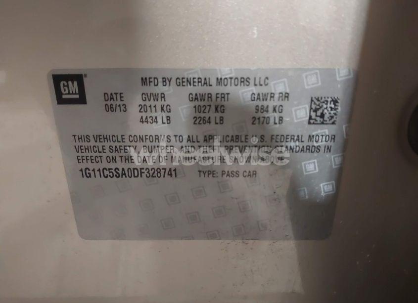 Photo 9 of 2013 Chevrolet Malibu 1LT (VIN 1G11C5SA0DF328741)