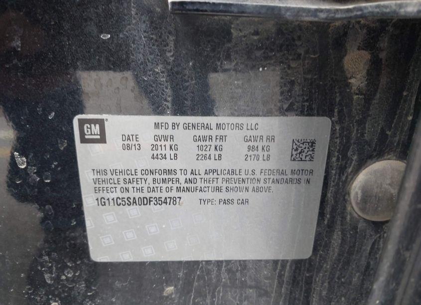 Photo 9 of 2013 Chevrolet Malibu 1LT (VIN 1G11C5SA0DF354787)