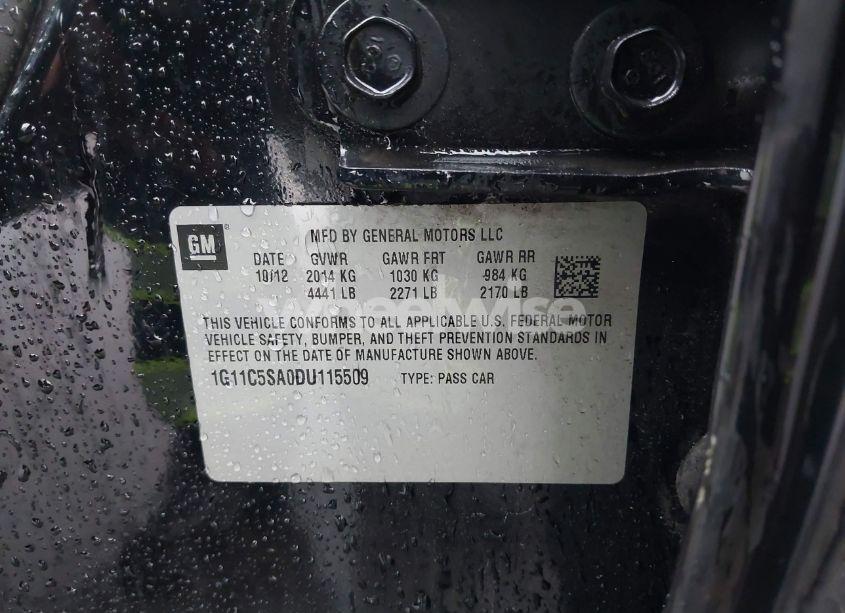 Photo 9 of 2013 Chevrolet Malibu 1LT (VIN 1G11C5SA0DU115509)