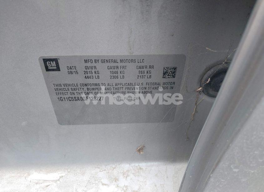 Photo 9 of 2016 Chevrolet Malibu LIMITED LT (VIN 1G11C5SA0GF126227)