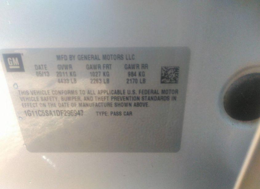 Photo 9 of 2013 Chevrolet Malibu 1LT (VIN 1G11C5SA1DF296947)