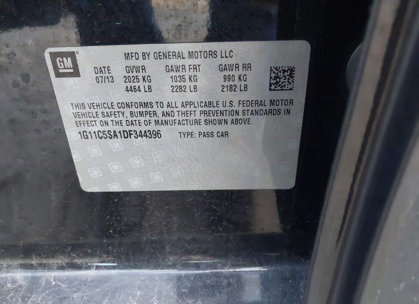 Photo 9 of 2013 Chevrolet Malibu 1LT (VIN 1G11C5SA1DF344396)
