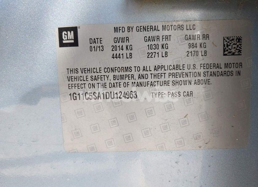 Photo 9 of 2013 Chevrolet Malibu 1LT (VIN 1G11C5SA1DU124963)