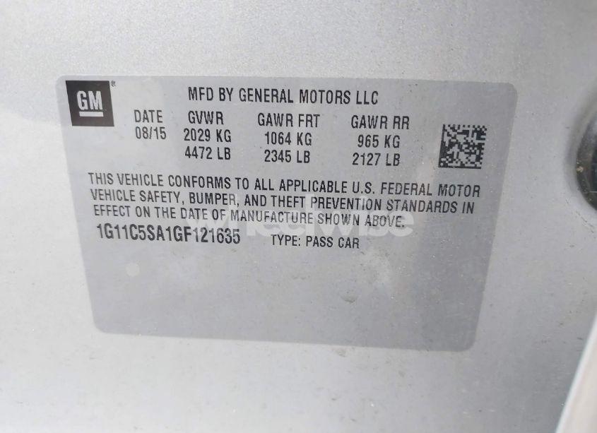 Photo 9 of 2016 Chevrolet Malibu LIMITED LT (VIN 1G11C5SA1GF121635)