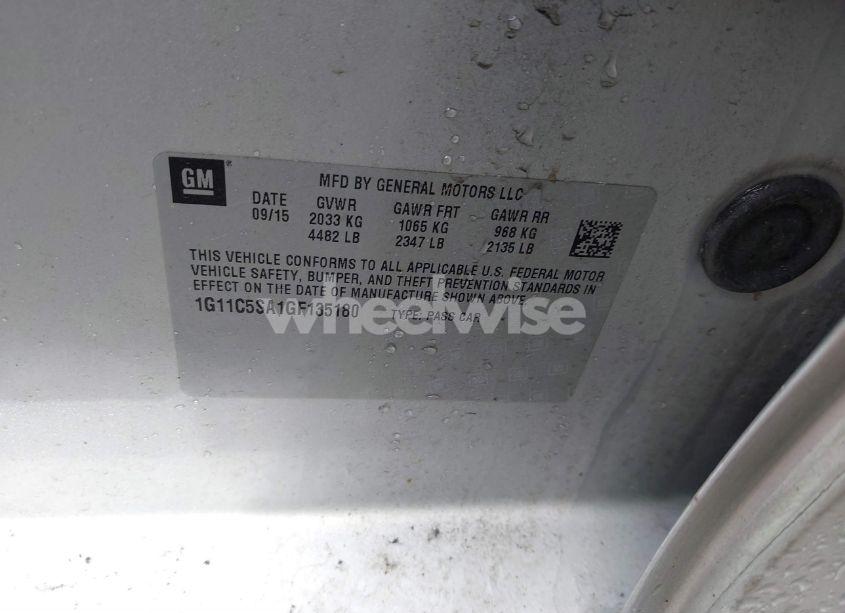 Photo 9 of 2016 Chevrolet Malibu LIMITED LT (VIN 1G11C5SA1GF135180)