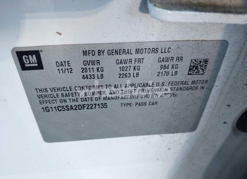 Photo 9 of 2013 Chevrolet Malibu 1LT (VIN 1G11C5SA2DF227135)