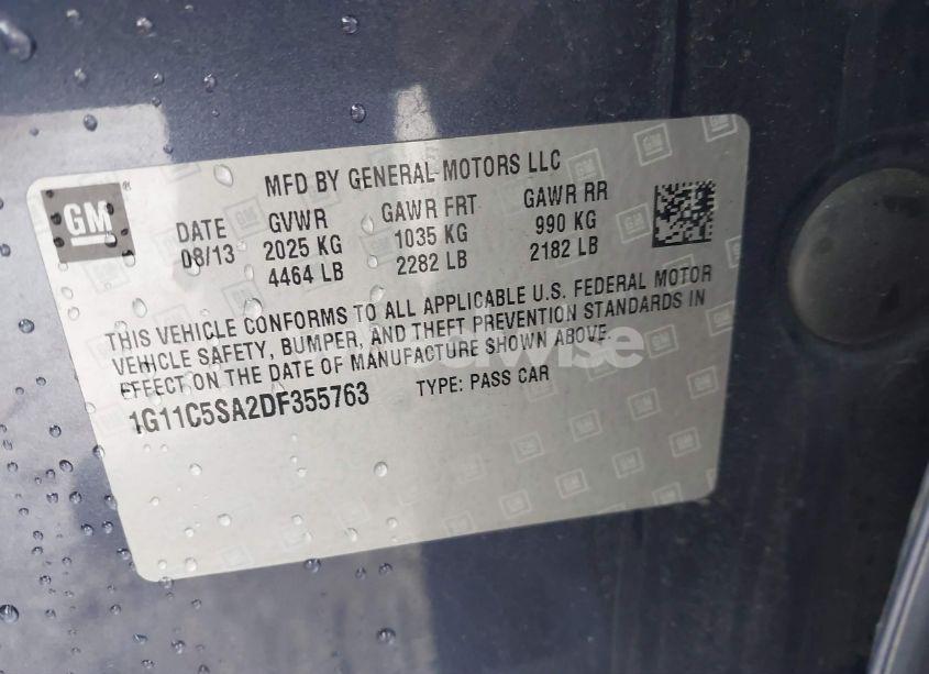Photo 9 of 2013 Chevrolet Malibu 1LT (VIN 1G11C5SA2DF355763)