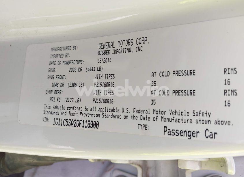 Photo 9 of 2016 Chevrolet Malibu LIMITED LT (VIN 1G11C5SA2GF116900)