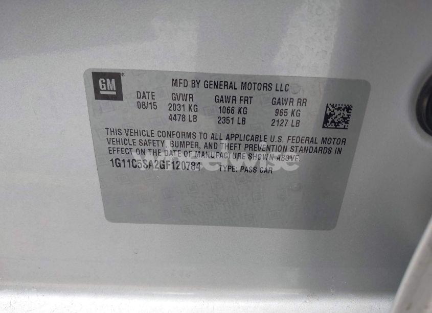 Photo 9 of 2016 Chevrolet Malibu LIMITED LT (VIN 1G11C5SA2GF120784)