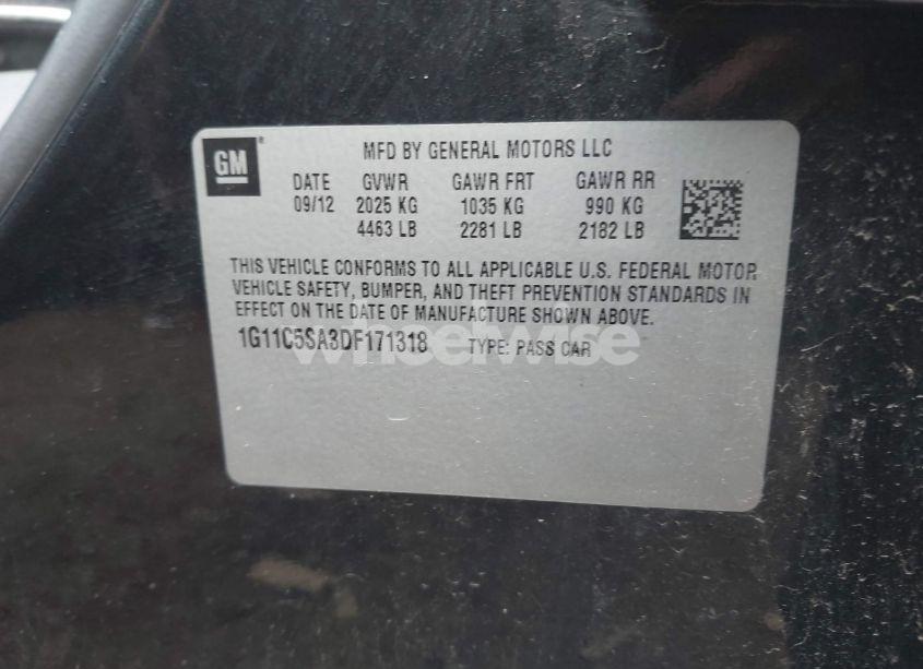 Photo 9 of 2013 Chevrolet Malibu 1LT (VIN 1G11C5SA3DF171318)